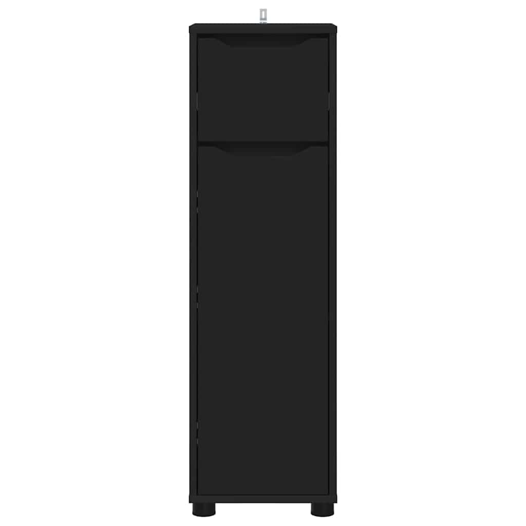 Badezimmerschrank Schwarz 30,5 x 30 x 101 cm Holzwerkstoff