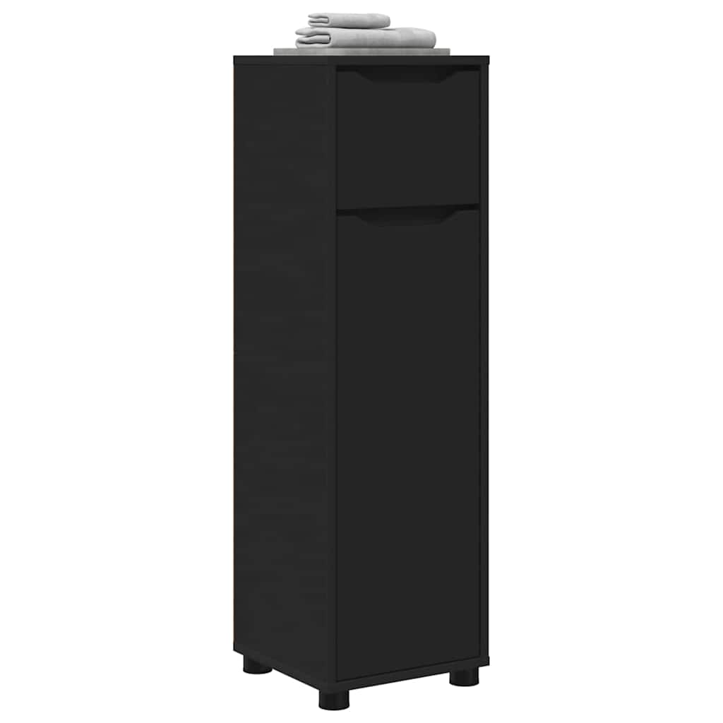 Badezimmerschrank Schwarz 30,5 x 30 x 101 cm Holzwerkstoff