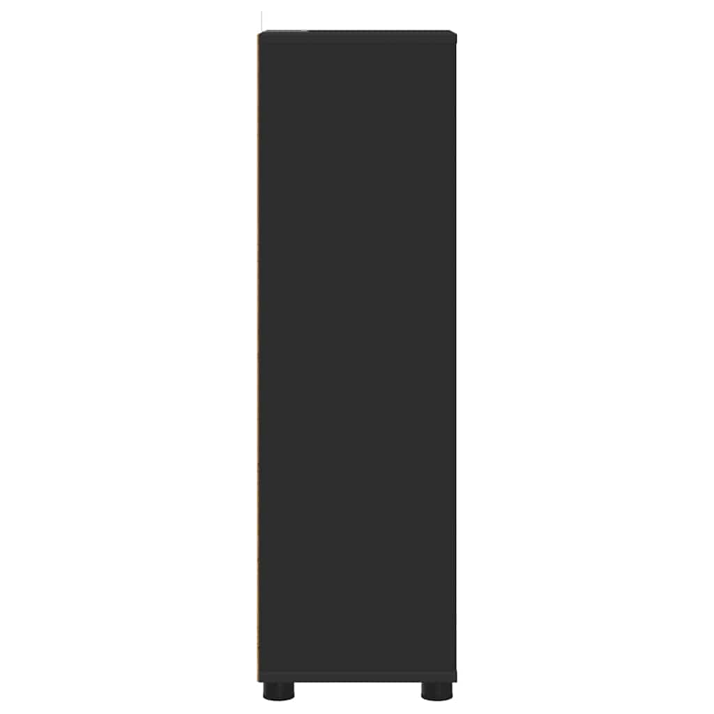 Badezimmerschrank Schwarz 30,5 x 30 x 101 cm Holzwerkstoff