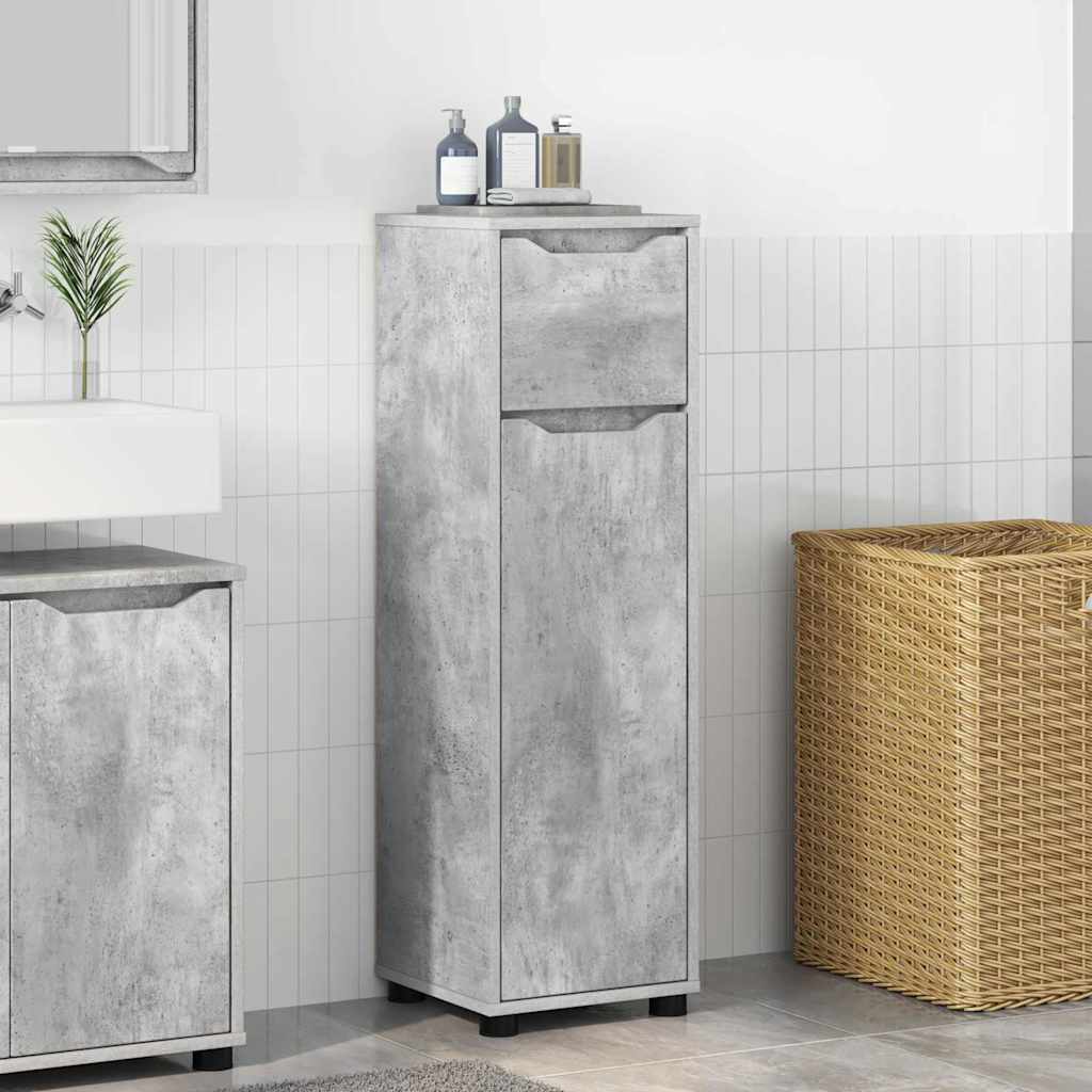 vidaXL Badezimmerschrank Beton Grau 30,5 x 30 x 101 cm Holzwerkstoff