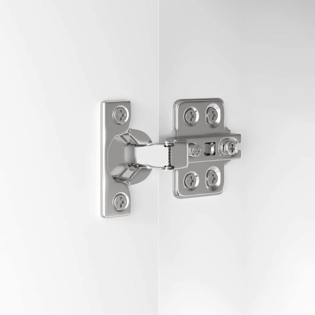 Badezimmerschrank mit Regal Hochglanz Weiß 30,5 x 30 x 101 cm