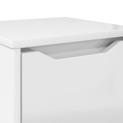 Badezimmerschrank mit Regal Hochglanz Weiß 30,5 x 30 x 101 cm