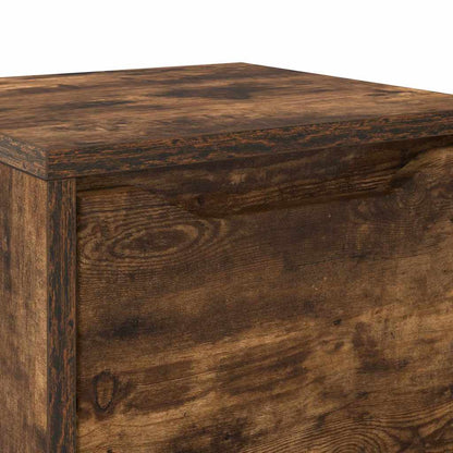 vidaXL Badezimmerschrank mit Tür Geräucherte Eiche 30,5 x 30 x 101 cm