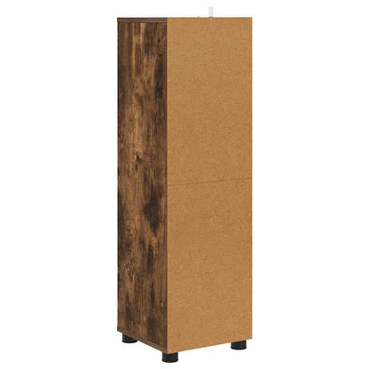 vidaXL Badezimmerschrank mit Tür Geräucherte Eiche 30,5 x 30 x 101 cm