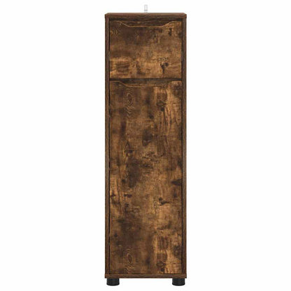 vidaXL Badezimmerschrank mit Tür Geräucherte Eiche 30,5 x 30 x 101 cm