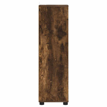 vidaXL Badezimmerschrank mit Tür Geräucherte Eiche 30,5 x 30 x 101 cm
