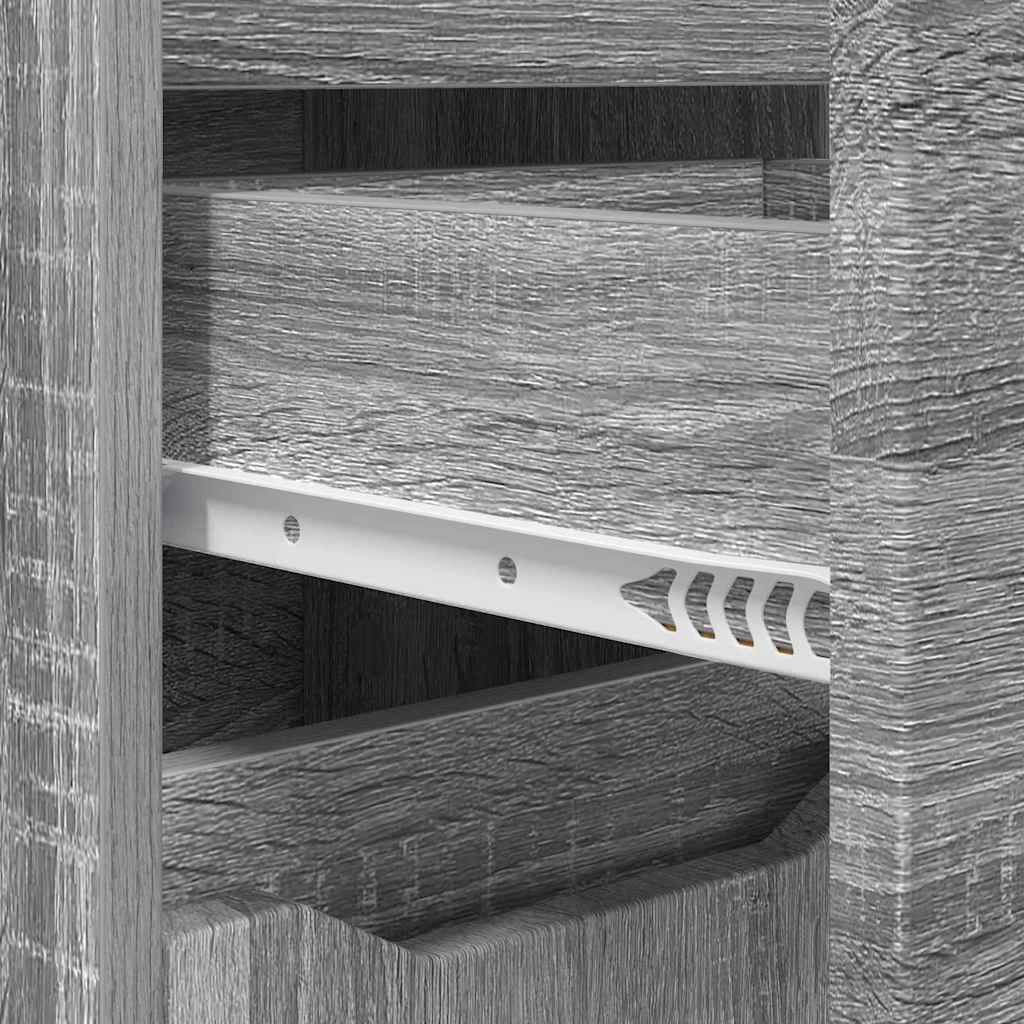 vidaXL Meuble de salle de bain avec étagère gris Sonoma 30,5 x 30 x 101 cm