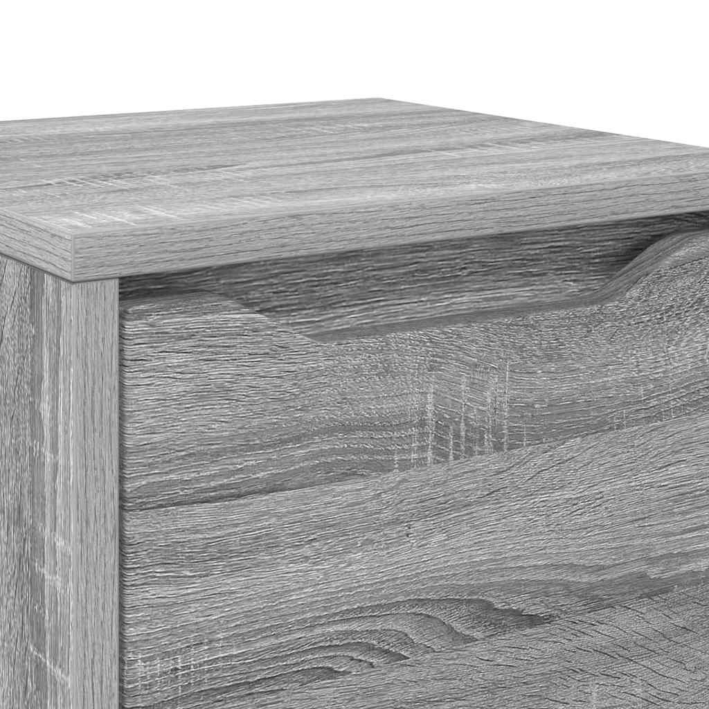 vidaXL Meuble de salle de bain avec étagère gris Sonoma 30,5 x 30 x 101 cm