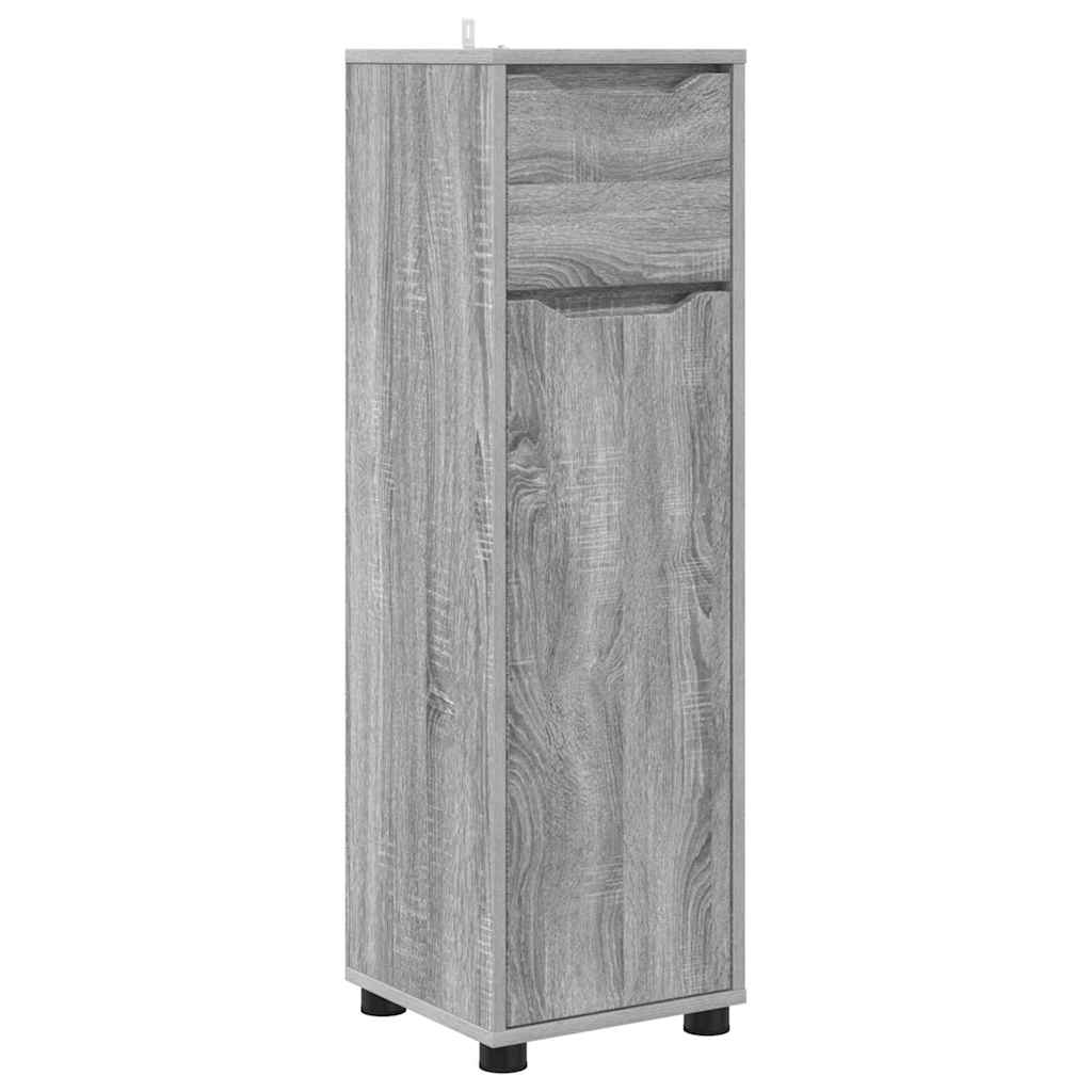 vidaXL Meuble de salle de bain avec étagère gris Sonoma 30,5 x 30 x 101 cm