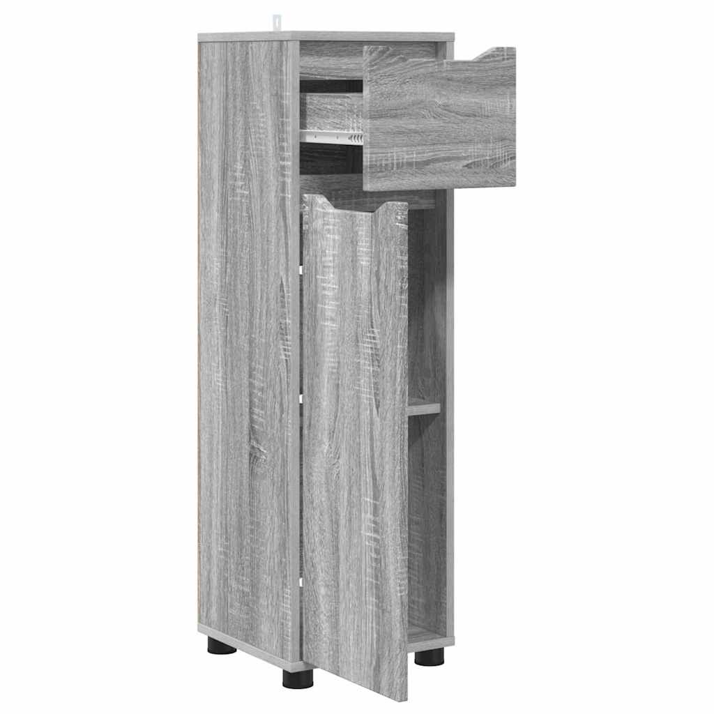 vidaXL Meuble de salle de bain avec étagère gris Sonoma 30,5 x 30 x 101 cm