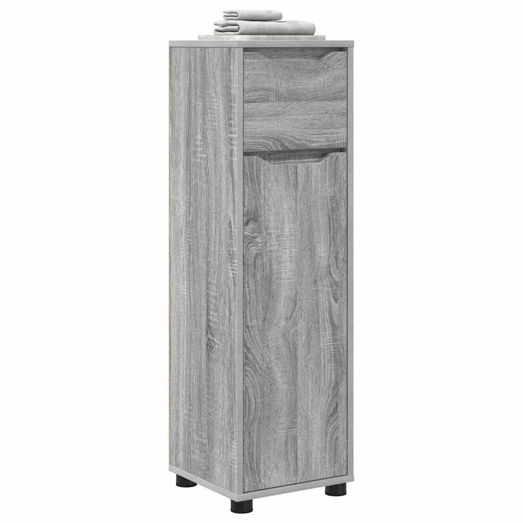 vidaXL Meuble de salle de bain avec étagère gris Sonoma 30,5 x 30 x 101 cm