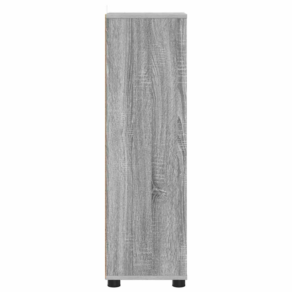 vidaXL Meuble de salle de bain avec étagère gris Sonoma 30,5 x 30 x 101 cm
