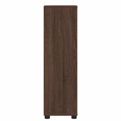 vidaXL Meuble de salle de bain avec porte aspect chêne marron 30,5 x 30 x 101 cm