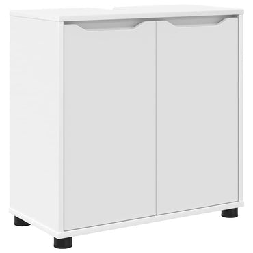 Meuble sous-lavabo vidaXL avec étagère Blanc 60 x 30 x 60 cm