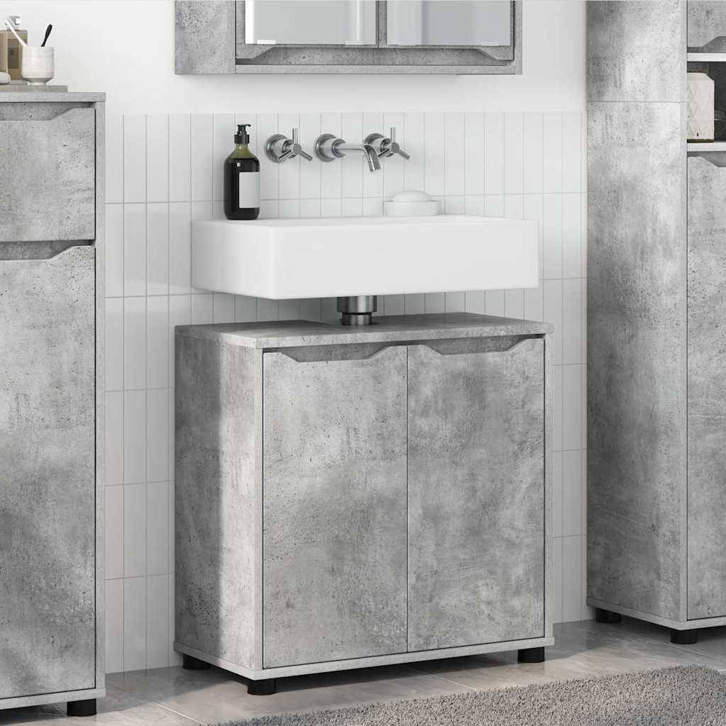 vidaXL Meuble de salle de bain sous vasque Gris béton 60 x 30 x 60 cm