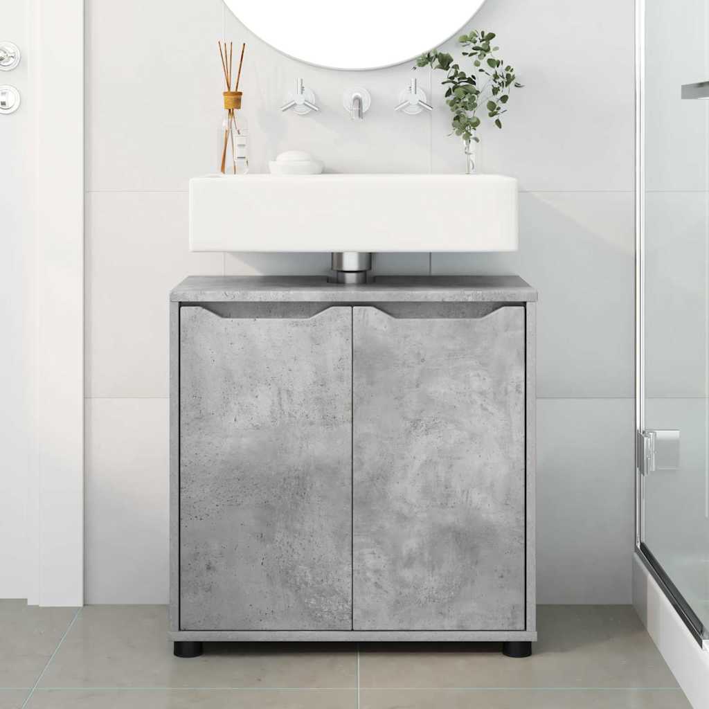 vidaXL Meuble de salle de bain sous vasque Gris béton 60 x 30 x 60 cm