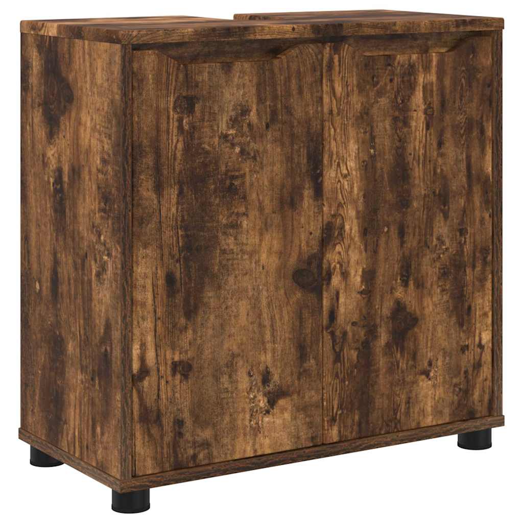 vidaXL Meuble sous lavabo chêne fumé 60 x 30 x 60 cm