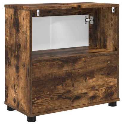 vidaXL Meuble sous lavabo chêne fumé 60 x 30 x 60 cm