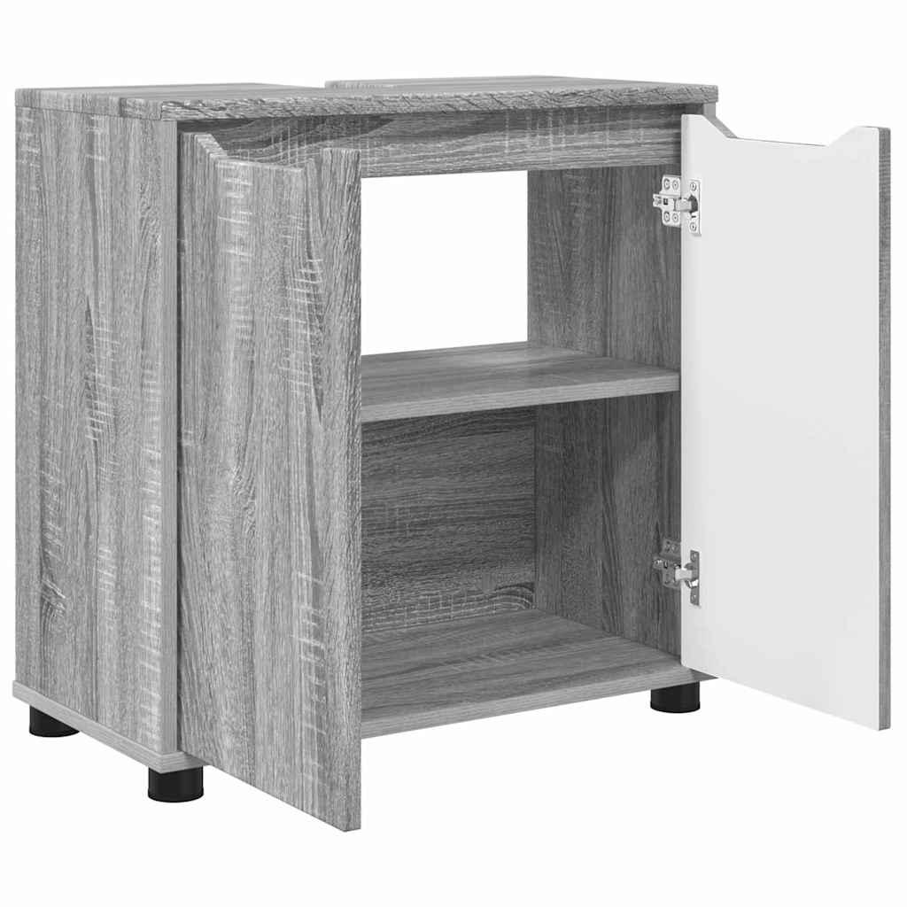 Badezimmerwaschbecken-Schrank Graues Sonoma 60 x 30 x 60 cm