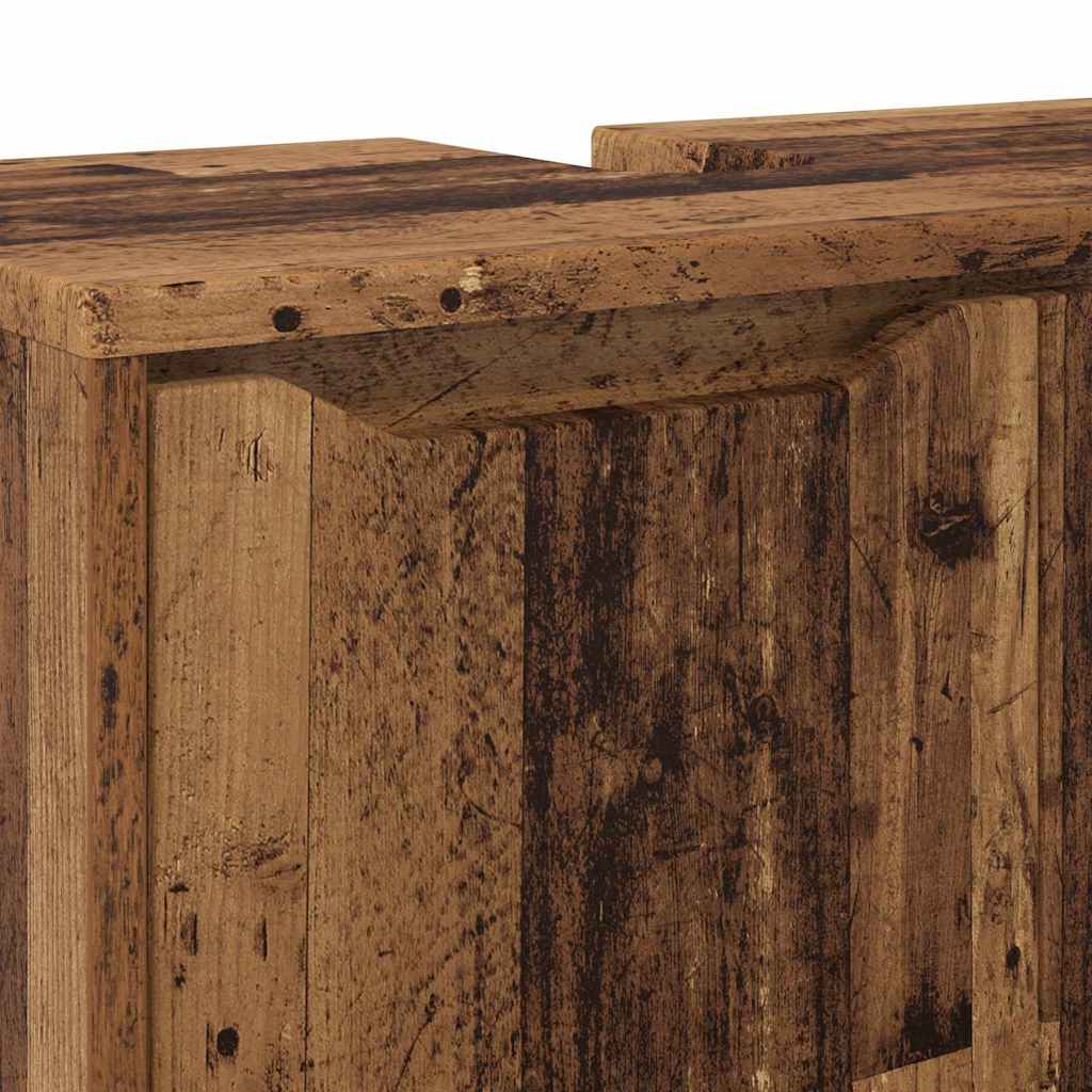 Badezimmerwaschbecken-Schrank mit Regal Altholz 60 x 30 x 60 cm