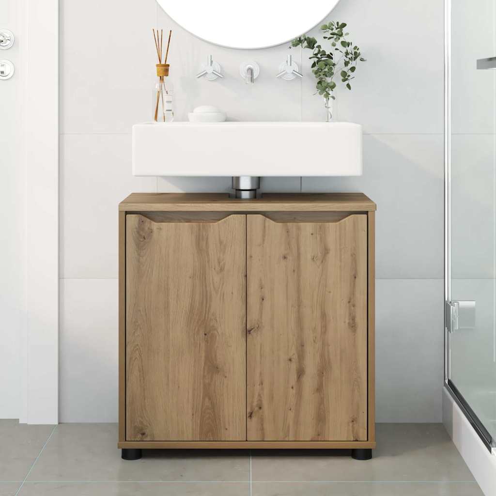 vidaXL Meuble sous-vasque Chêne Artisan 60 x 30 x 60 cm