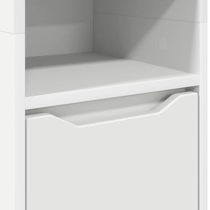 vidaXL Armoire de salle de bain avec porte Blanc 30,5 x 30 x 195 cm Bois d'ingénierie