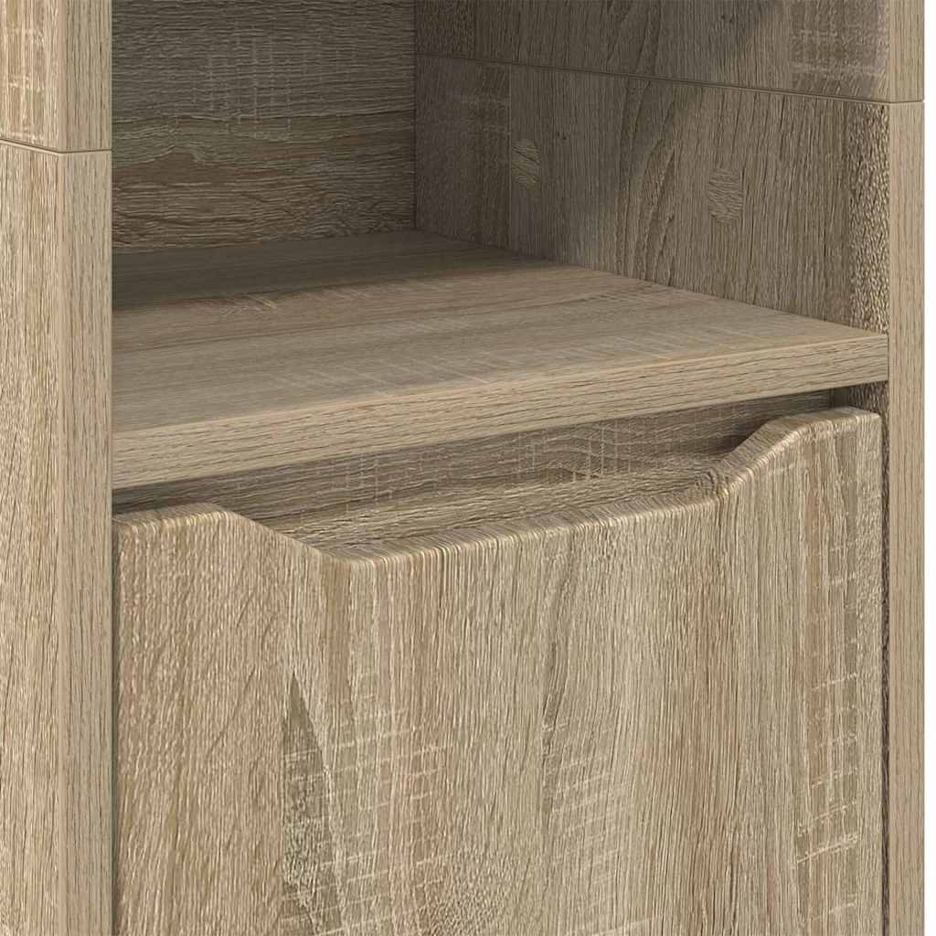 Badezimmerschrank Sonoma-Eiche 30,5 x 30 x 195 cm Holzwerkstoff