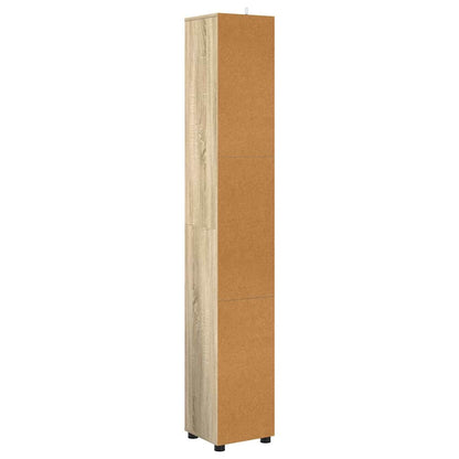 Badezimmerschrank Sonoma-Eiche 30,5 x 30 x 195 cm Holzwerkstoff