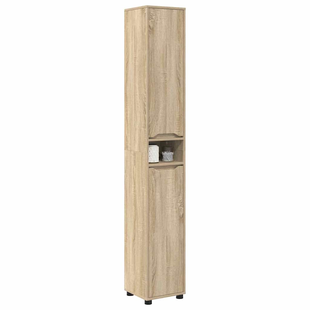 Badezimmerschrank Sonoma-Eiche 30,5 x 30 x 195 cm Holzwerkstoff