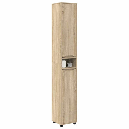 Badezimmerschrank Sonoma-Eiche 30,5 x 30 x 195 cm Holzwerkstoff