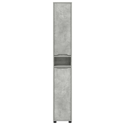 vidaXL Armoire de salle de bain gris béton 30,5 x 30 x 195 cm en bois d'ingénierie
