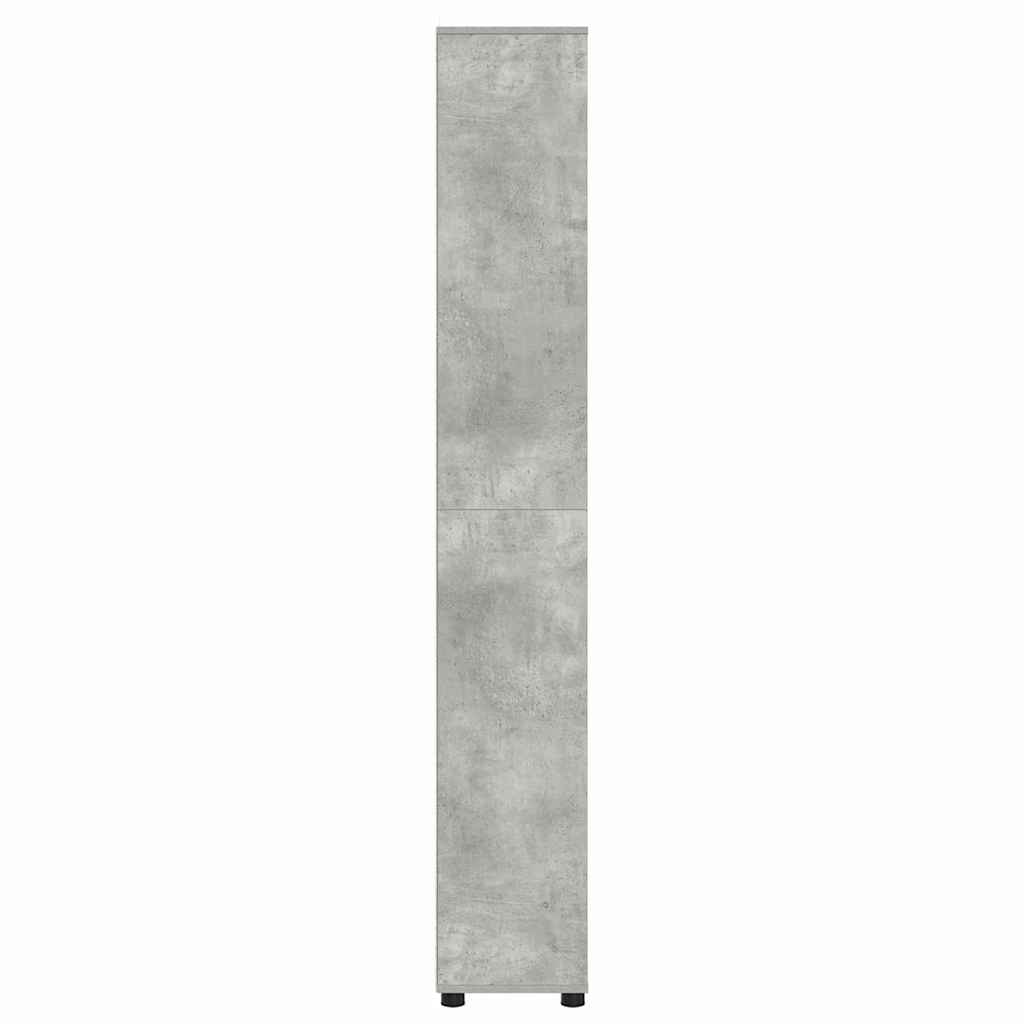 vidaXL Armoire de salle de bain gris béton 30,5 x 30 x 195 cm en bois d'ingénierie