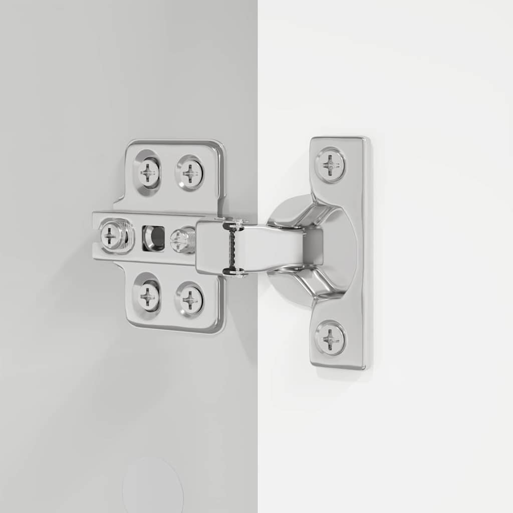 vidaXL Armoire de salle de bain avec étagère Blanc brillant 30,5 x 30 x 195 cm