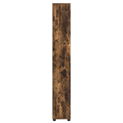 vidaXL Armoire de salle de bain avec porte Chêne fumé 30,5 x 30 x 195 cm