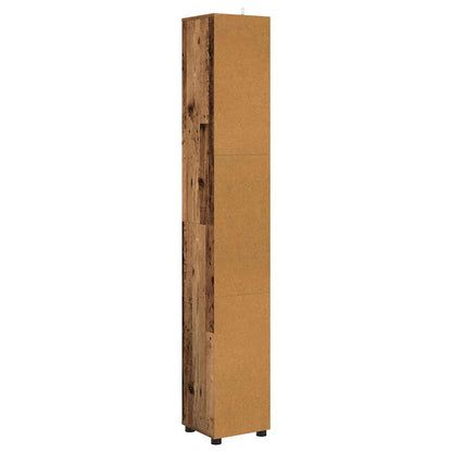 vidaXL Meuble de salle de bain bois de récupération 30,5 x 30 x 195 cm Bois d'ingénierie