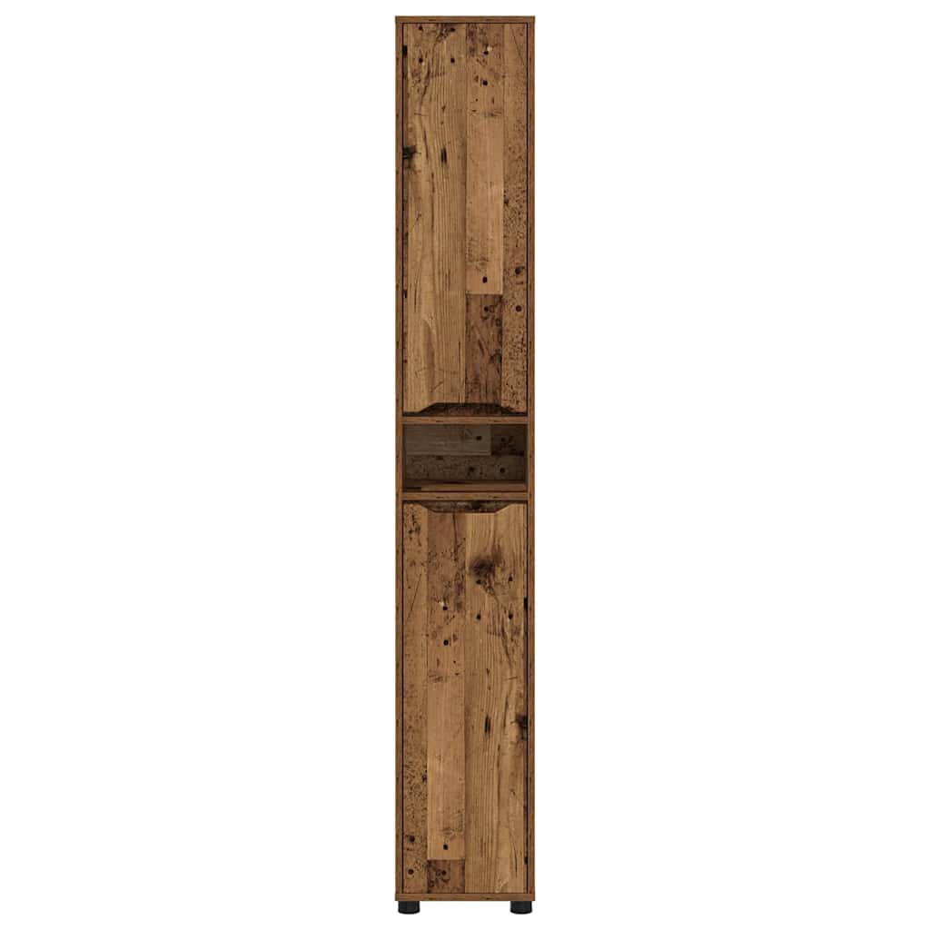 vidaXL Meuble de salle de bain bois de récupération 30,5 x 30 x 195 cm Bois d'ingénierie