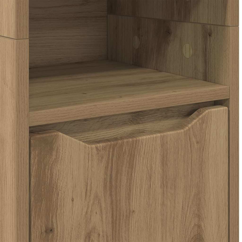 vidaXL Meuble de salle de bain avec étagère Chêne artisan 30,5 x 30 x 195 cm
