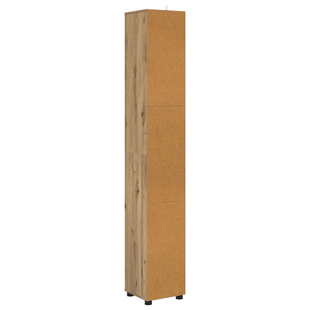 vidaXL Meuble de salle de bain avec étagère Chêne artisan 30,5 x 30 x 195 cm