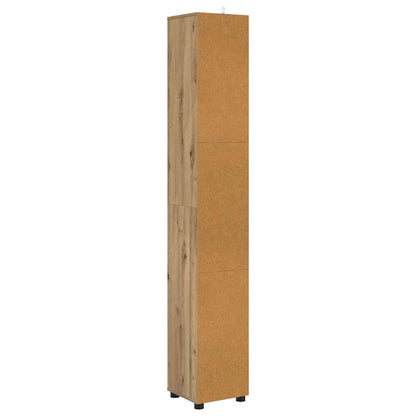 vidaXL Meuble de salle de bain avec étagère Chêne artisan 30,5 x 30 x 195 cm