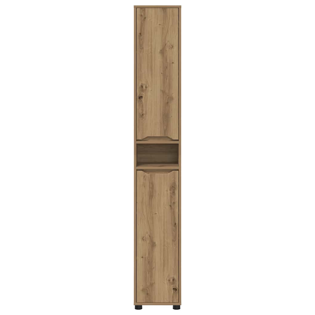 vidaXL Meuble de salle de bain avec étagère Chêne artisan 30,5 x 30 x 195 cm