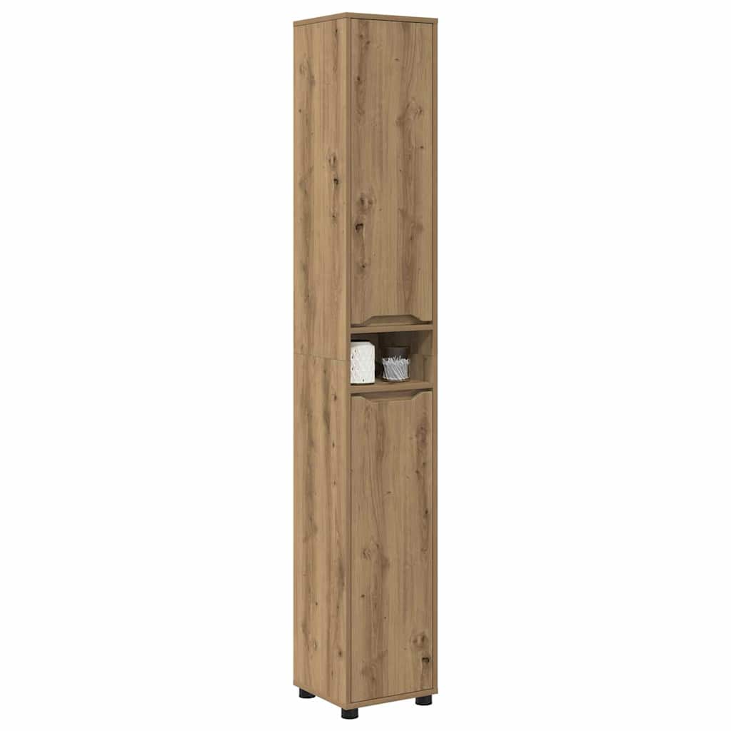 vidaXL Meuble de salle de bain avec étagère Chêne artisan 30,5 x 30 x 195 cm