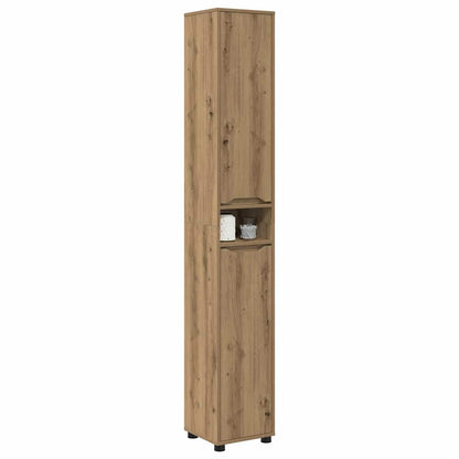 vidaXL Meuble de salle de bain avec étagère Chêne artisan 30,5 x 30 x 195 cm