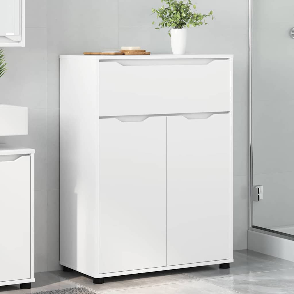 vidaXL Meuble de salle de bain blanc 72,5 x 36,5 x 100 cm en bois d'ingénierie