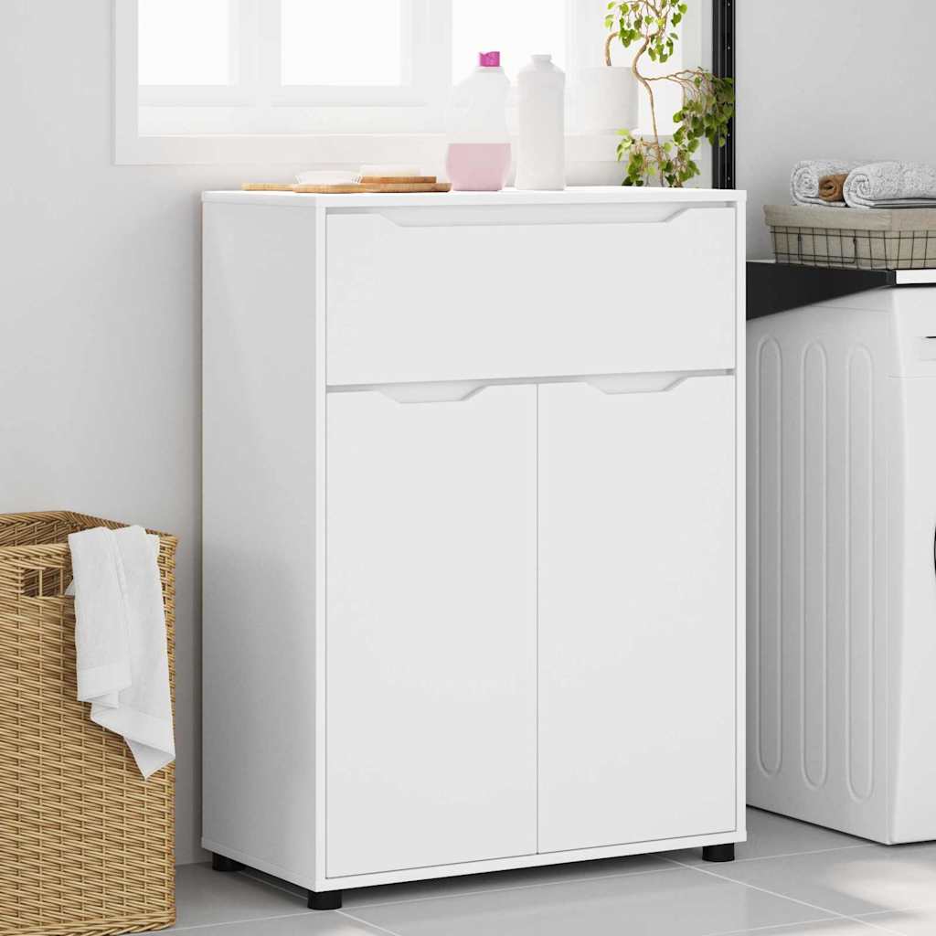 vidaXL Meuble de salle de bain blanc 72,5 x 36,5 x 100 cm en bois d'ingénierie