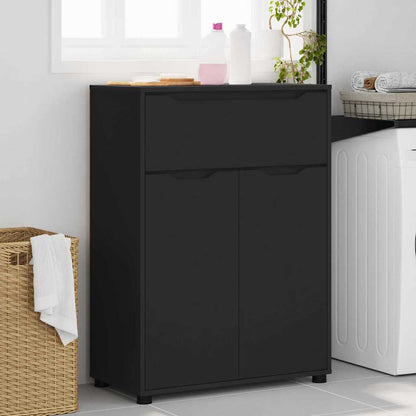 vidaXL Meuble de salle de bain noir 72,5 x 36,5 x 100 cm en bois d'ingénierie