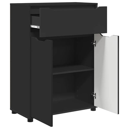 vidaXL Meuble de salle de bain noir 72,5 x 36,5 x 100 cm en bois d'ingénierie