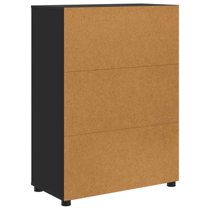 vidaXL Meuble de salle de bain noir 72,5 x 36,5 x 100 cm en bois d'ingénierie