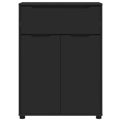 vidaXL Meuble de salle de bain noir 72,5 x 36,5 x 100 cm en bois d'ingénierie