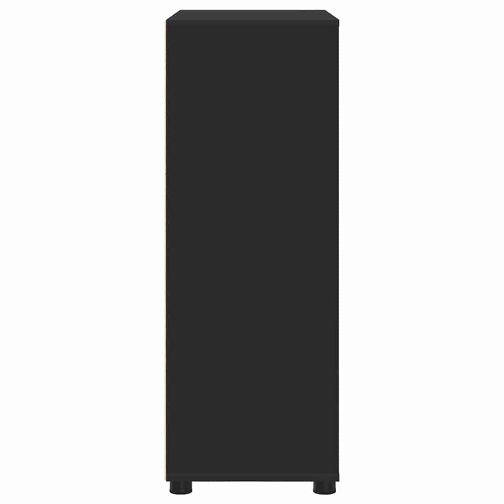 vidaXL Meuble de salle de bain noir 72,5 x 36,5 x 100 cm en bois d'ingénierie