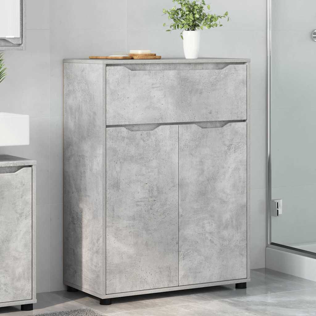 vidaXL Armoire de salle de bain gris béton 72,5 x 36,5 x 100 cm bois d'ingénierie